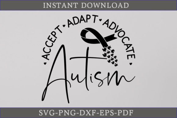 Accept Adapt Advocate Autism Shirt SVG