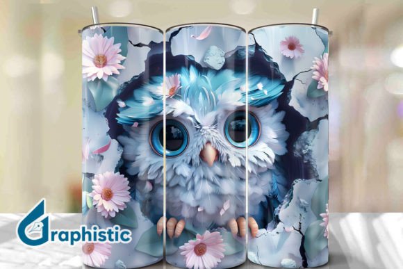 Baby Owl Break Through Tumbler Wrap 33