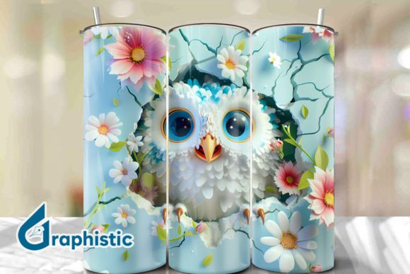 Baby Owl Break Through Tumbler Wrap 38