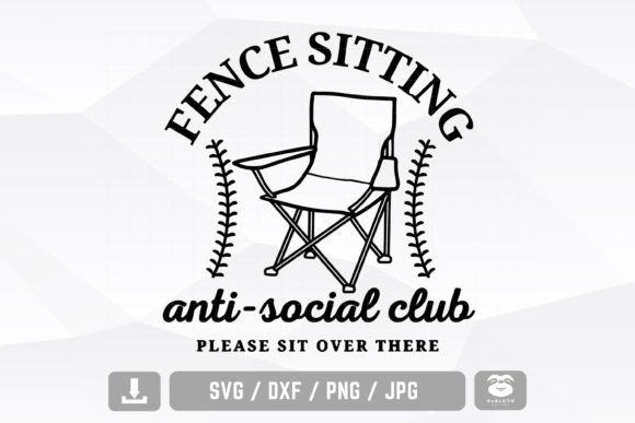 Fence Sitting Anti Social Baseball Svg