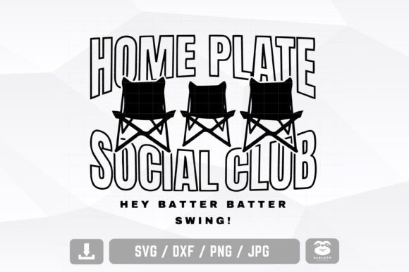 Home Plate Social Club Softball Svg