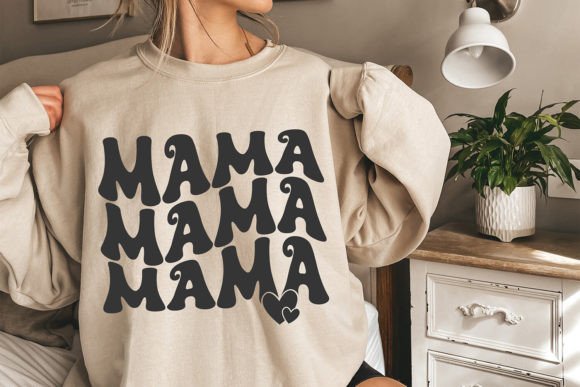 Mama Stacked SVG, Mama Retro SVG, Mom