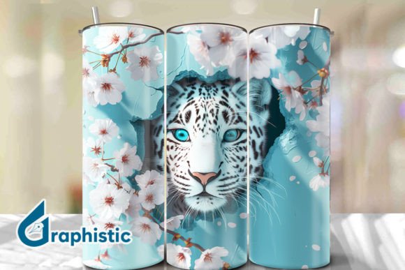 Valentine Leopard Floral Tumbler Wrap 32