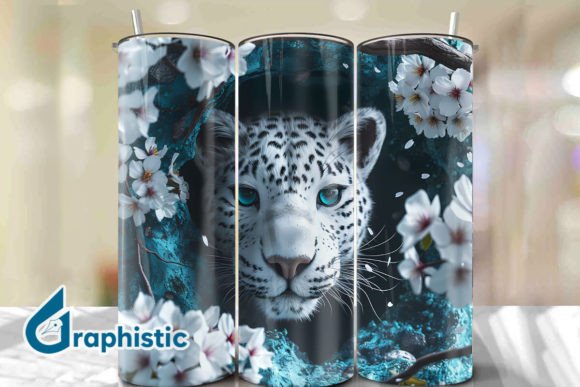 Valentine Leopard Floral Tumbler Wrap 36